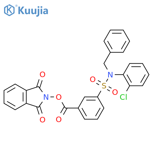 1,3-dioxo-2,3-dihydro-1H-isoindol-2-yl 3-[benzyl(2-chlorophenyl)sulfamoyl]benzoate structure