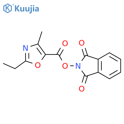 1,3-dioxo-2,3-dihydro-1H-isoindol-2-yl 2-ethyl-4-methyl-1,3-oxazole-5-carboxylate structure