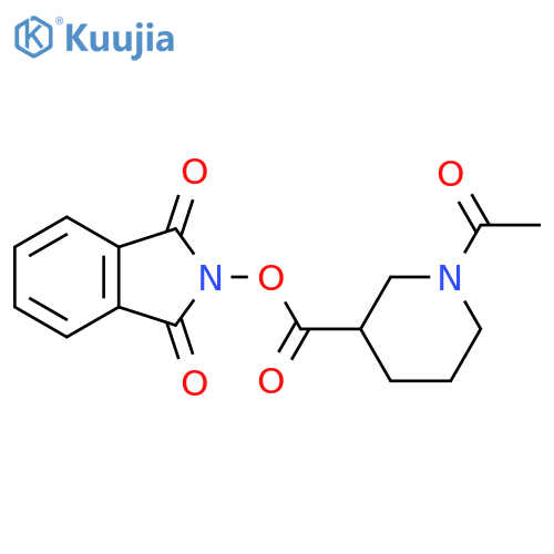 1,3-dioxo-2,3-dihydro-1H-isoindol-2-yl 1-acetylpiperidine-3-carboxylate structure