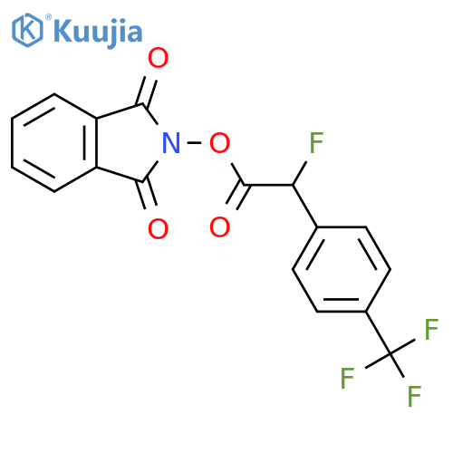1,3-dioxo-2,3-dihydro-1H-isoindol-2-yl 2-fluoro-2-[4-(trifluoromethyl)phenyl]acetate structure