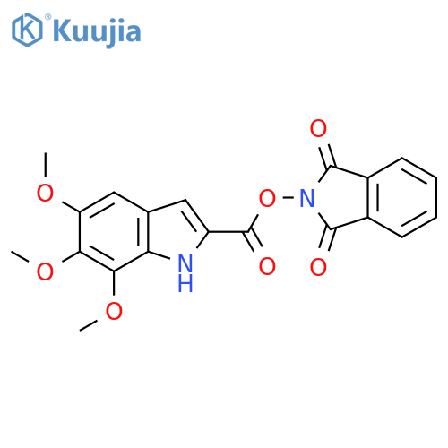 1,3-dioxo-2,3-dihydro-1H-isoindol-2-yl 5,6,7-trimethoxy-1H-indole-2-carboxylate structure