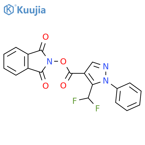 1,3-dioxo-2,3-dihydro-1H-isoindol-2-yl 5-(difluoromethyl)-1-phenyl-1H-pyrazole-4-carboxylate structure
