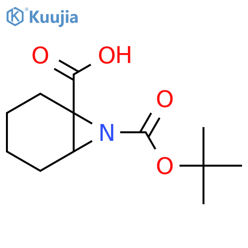 7-(tert-butoxy)carbonyl-7-azabicyclo4.1.0heptane-1-carboxylic acid structure