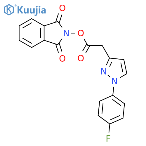 1,3-dioxo-2,3-dihydro-1H-isoindol-2-yl 2-[1-(4-fluorophenyl)-1H-pyrazol-3-yl]acetate structure