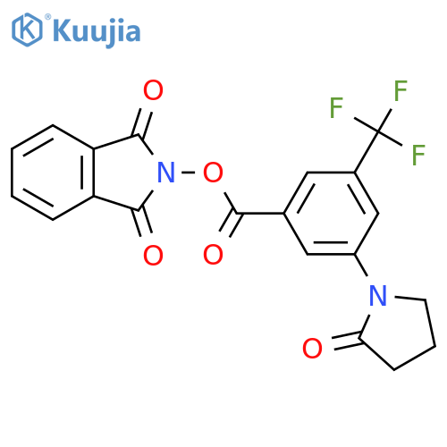 1,3-dioxo-2,3-dihydro-1H-isoindol-2-yl 3-(2-oxopyrrolidin-1-yl)-5-(trifluoromethyl)benzoate structure