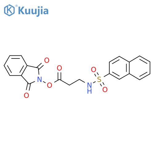 1,3-dioxo-2,3-dihydro-1H-isoindol-2-yl 3-(naphthalene-2-sulfonamido)propanoate structure