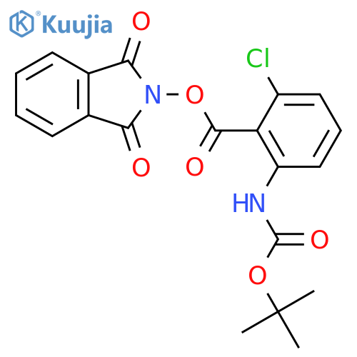 1,3-dioxo-2,3-dihydro-1H-isoindol-2-yl 2-{[(tert-butoxy)carbonyl]amino}-6-chlorobenzoate structure