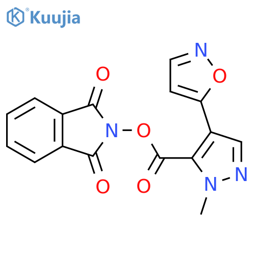 1,3-dioxo-2,3-dihydro-1H-isoindol-2-yl 1-methyl-4-(1,2-oxazol-5-yl)-1H-pyrazole-5-carboxylate structure