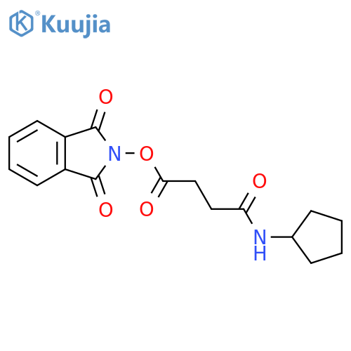 1,3-dioxo-2,3-dihydro-1H-isoindol-2-yl 3-(cyclopentylcarbamoyl)propanoate structure