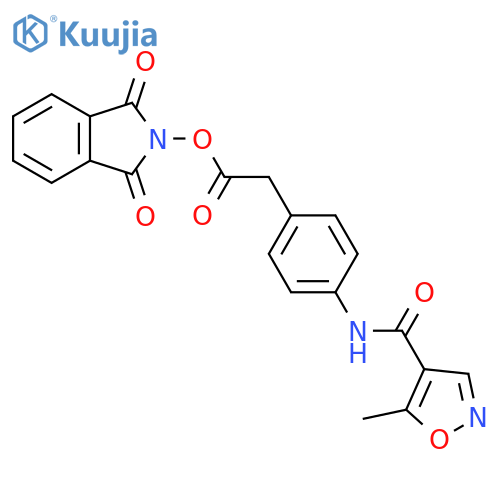 1,3-dioxo-2,3-dihydro-1H-isoindol-2-yl 2-[4-(5-methyl-1,2-oxazole-4-amido)phenyl]acetate structure