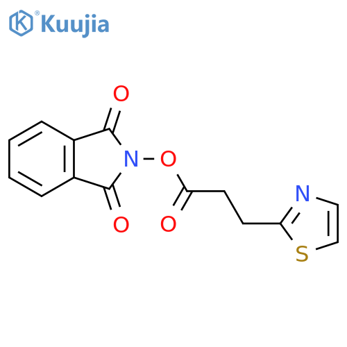 1,3-dioxo-2,3-dihydro-1H-isoindol-2-yl 3-(1,3-thiazol-2-yl)propanoate structure