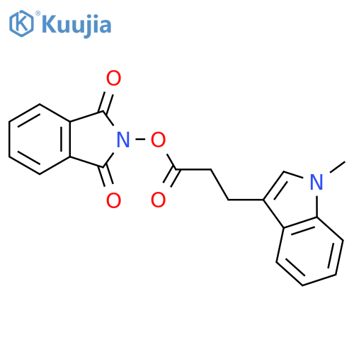 1,3-dioxo-2,3-dihydro-1H-isoindol-2-yl 3-(1-methyl-1H-indol-3-yl)propanoate structure