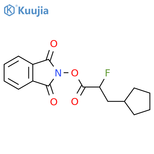 1,3-dioxo-2,3-dihydro-1H-isoindol-2-yl 3-cyclopentyl-2-fluoropropanoate structure