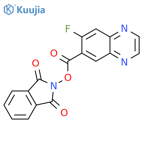 1,3-dioxo-2,3-dihydro-1H-isoindol-2-yl 7-fluoroquinoxaline-6-carboxylate structure
