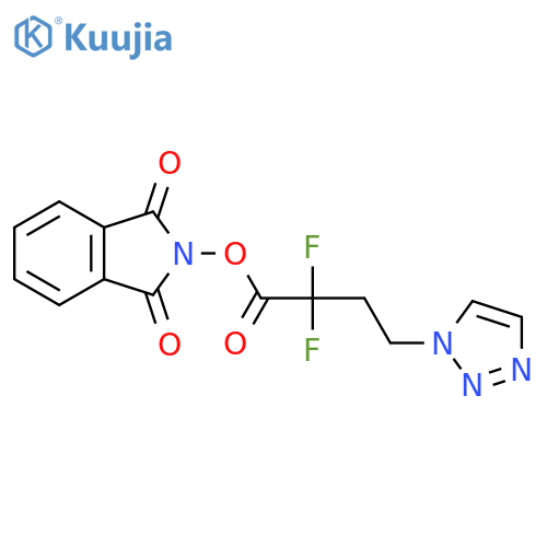 1,3-dioxo-2,3-dihydro-1H-isoindol-2-yl 2,2-difluoro-4-(1H-1,2,3-triazol-1-yl)butanoate structure