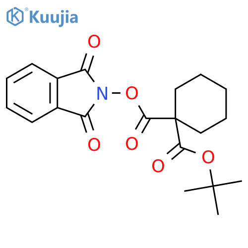 1-tert-butyl 1-(1,3-dioxo-2,3-dihydro-1H-isoindol-2-yl) cyclohexane-1,1-dicarboxylate structure
