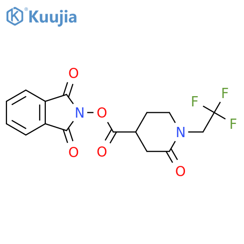 1,3-dioxo-2,3-dihydro-1H-isoindol-2-yl 2-oxo-1-(2,2,2-trifluoroethyl)piperidine-4-carboxylate structure