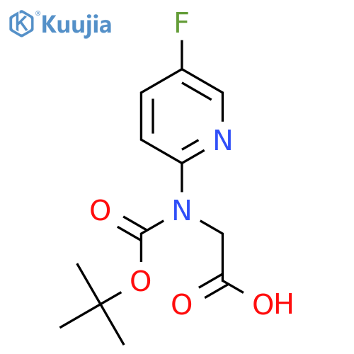 2-{[(Tert-butoxy)carbonyl](5-fluoropyridin-2-yl)amino}acetic acid structure