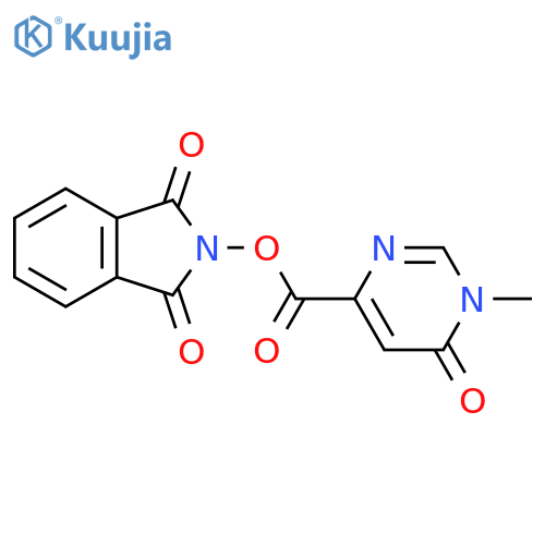 1,3-dioxo-2,3-dihydro-1H-isoindol-2-yl 1-methyl-6-oxo-1,6-dihydropyrimidine-4-carboxylate structure
