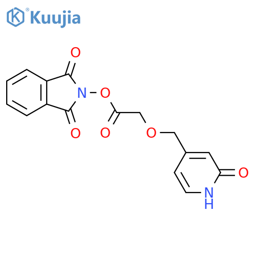 1,3-dioxo-2,3-dihydro-1H-isoindol-2-yl 2-[(2-oxo-1,2-dihydropyridin-4-yl)methoxy]acetate structure