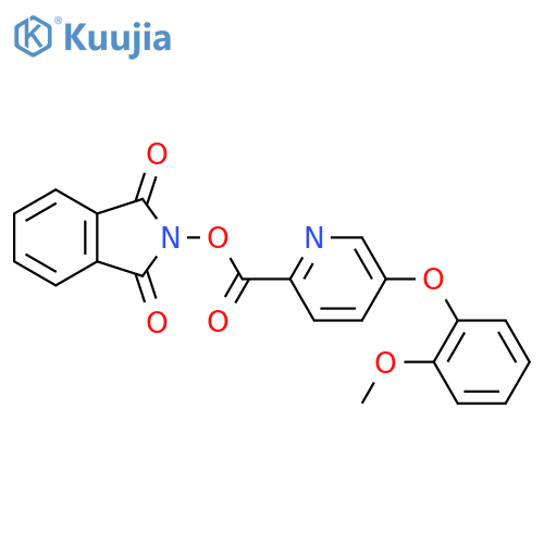 1,3-dioxo-2,3-dihydro-1H-isoindol-2-yl 5-(2-methoxyphenoxy)pyridine-2-carboxylate structure