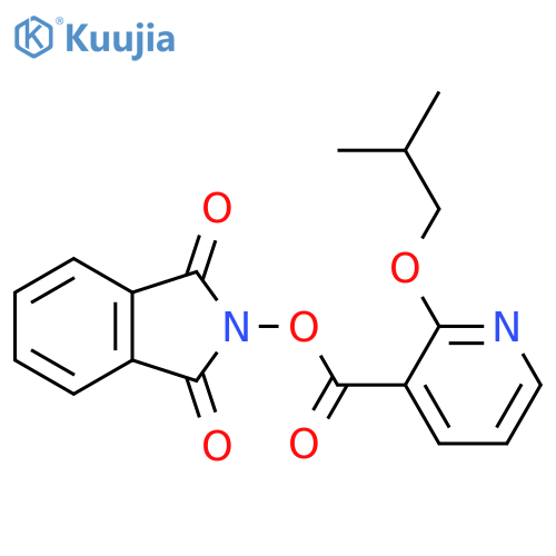 1,3-dioxo-2,3-dihydro-1H-isoindol-2-yl 2-(2-methylpropoxy)pyridine-3-carboxylate structure