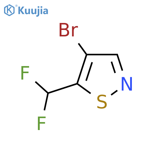 4-Bromo-5-(difluoromethyl)-1,2-thiazole structure
