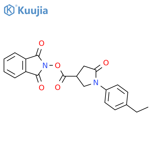 1,3-dioxo-2,3-dihydro-1H-isoindol-2-yl 1-(4-ethylphenyl)-5-oxopyrrolidine-3-carboxylate structure
