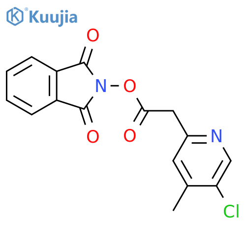 1,3-dioxo-2,3-dihydro-1H-isoindol-2-yl 2-(5-chloro-4-methylpyridin-2-yl)acetate structure