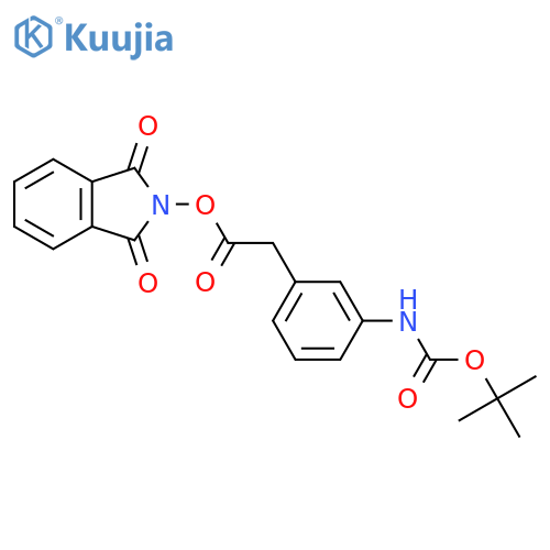 1,3-dioxo-2,3-dihydro-1H-isoindol-2-yl 2-(3-{[(tert-butoxy)carbonyl]amino}phenyl)acetate structure