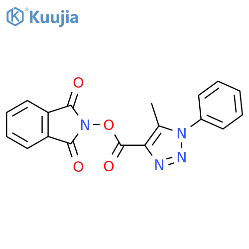 1,3-dioxo-2,3-dihydro-1H-isoindol-2-yl 5-methyl-1-phenyl-1H-1,2,3-triazole-4-carboxylate structure