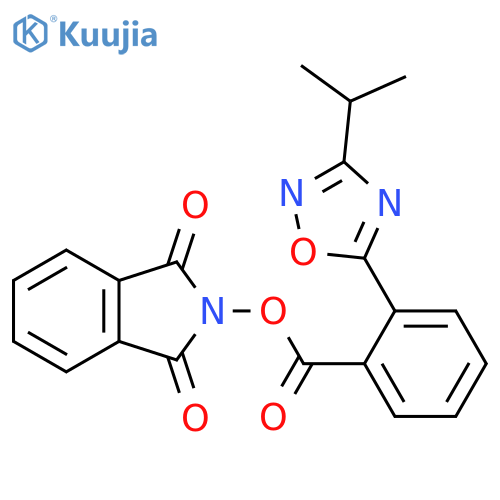 1,3-dioxo-2,3-dihydro-1H-isoindol-2-yl 2-[3-(propan-2-yl)-1,2,4-oxadiazol-5-yl]benzoate structure