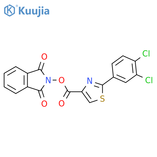 1,3-dioxo-2,3-dihydro-1H-isoindol-2-yl 2-(3,4-dichlorophenyl)-1,3-thiazole-4-carboxylate structure