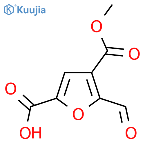 5-Formyl-4-methoxycarbonylfuran-2-carboxylic acid structure