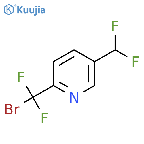 2-[Bromo(difluoro)methyl]-5-(difluoromethyl)pyridine structure
