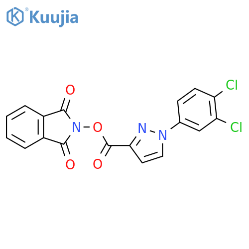 1,3-dioxo-2,3-dihydro-1H-isoindol-2-yl 1-(3,4-dichlorophenyl)-1H-pyrazole-3-carboxylate structure