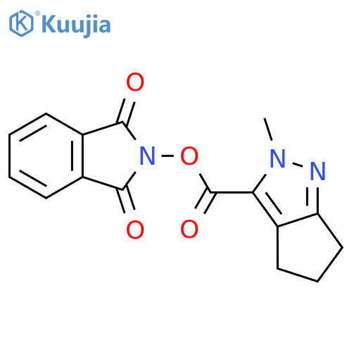 1,3-dioxo-2,3-dihydro-1H-isoindol-2-yl 2-methyl-2H,4H,5H,6H-cyclopenta[c]pyrazole-3-carboxylate structure