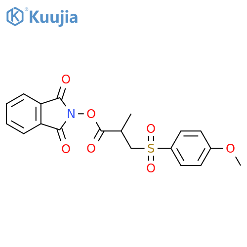 1,3-dioxo-2,3-dihydro-1H-isoindol-2-yl 3-(4-methoxybenzenesulfonyl)-2-methylpropanoate structure