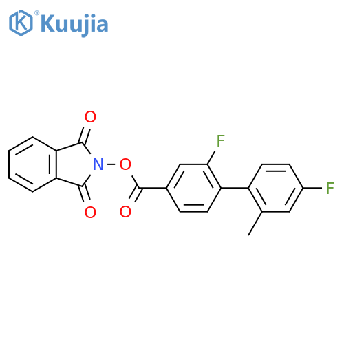 1,3-dioxo-2,3-dihydro-1H-isoindol-2-yl 3-fluoro-4-(4-fluoro-2-methylphenyl)benzoate structure