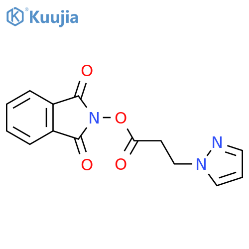 1,3-dioxo-2,3-dihydro-1H-isoindol-2-yl 3-(1H-pyrazol-1-yl)propanoate structure