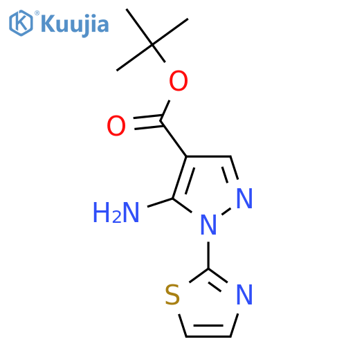 Tert-butyl 5-amino-1-(1,3-thiazol-2-yl)pyrazole-4-carboxylate structure