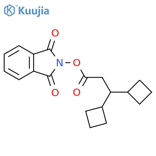 1,3-dioxo-2,3-dihydro-1H-isoindol-2-yl 3,3-dicyclobutylpropanoate structure