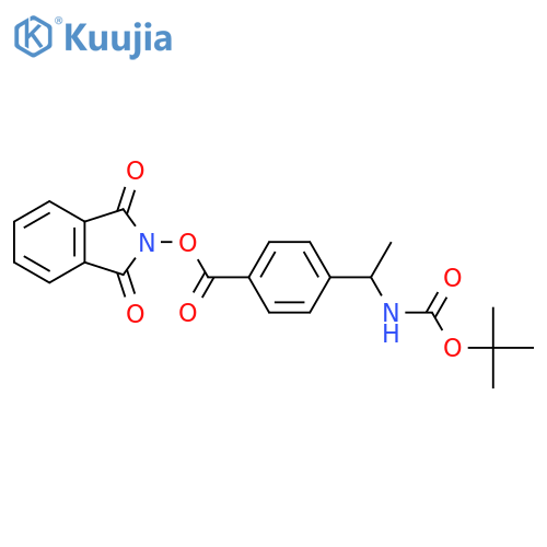 1,3-dioxo-2,3-dihydro-1H-isoindol-2-yl 4-(1-{[(tert-butoxy)carbonyl]amino}ethyl)benzoate structure