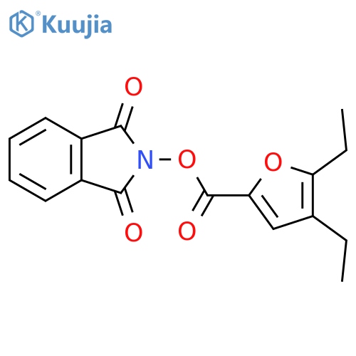1,3-dioxo-2,3-dihydro-1H-isoindol-2-yl 4,5-diethylfuran-2-carboxylate structure