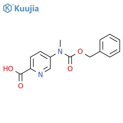 5-[Methyl(phenylmethoxycarbonyl)amino]pyridine-2-carboxylic acid structure