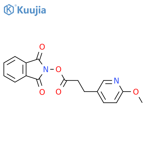 1,3-dioxo-2,3-dihydro-1H-isoindol-2-yl 3-(6-methoxypyridin-3-yl)propanoate structure