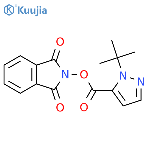 1,3-dioxo-2,3-dihydro-1H-isoindol-2-yl 1-tert-butyl-1H-pyrazole-5-carboxylate structure