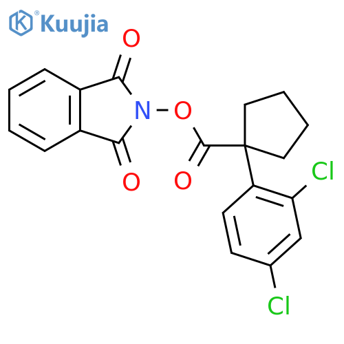 1,3-dioxo-2,3-dihydro-1H-isoindol-2-yl 1-(2,4-dichlorophenyl)cyclopentane-1-carboxylate structure
