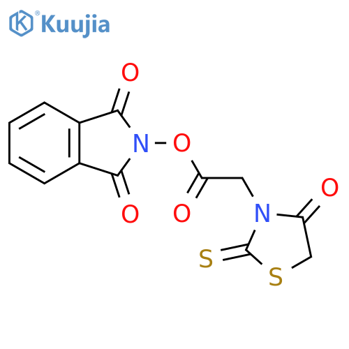 1,3-dioxo-2,3-dihydro-1H-isoindol-2-yl 2-(4-oxo-2-sulfanylidene-1,3-thiazolidin-3-yl)acetate structure