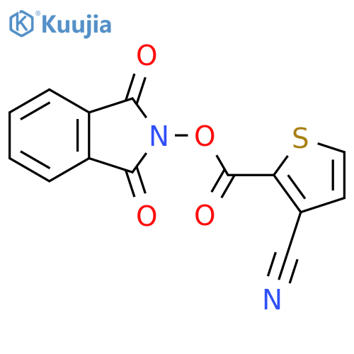 1,3-dioxo-2,3-dihydro-1H-isoindol-2-yl 3-cyanothiophene-2-carboxylate structure